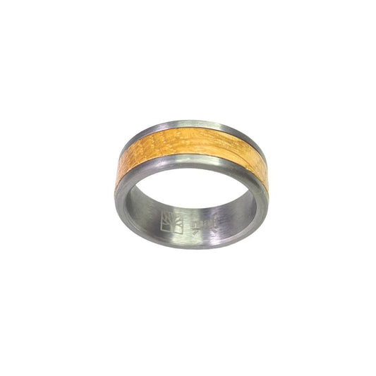 Roadtripmadewood Bagues Bague en tungstène et bois de whisky
