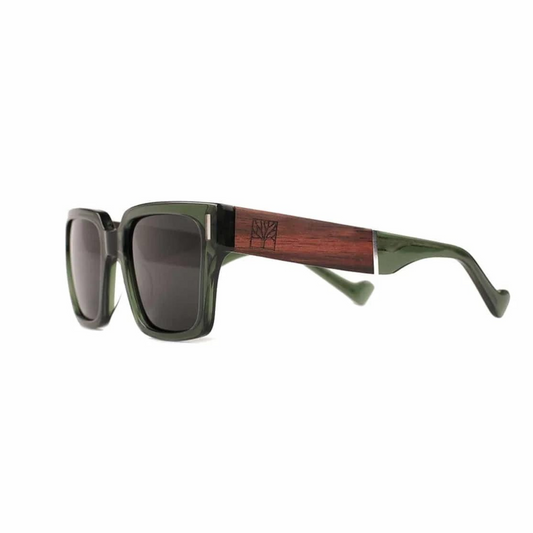 Lunette de soleil Expédition verte en bois
