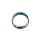 Bague en tungstène et bois d'érable infusé bleu clair ((17))