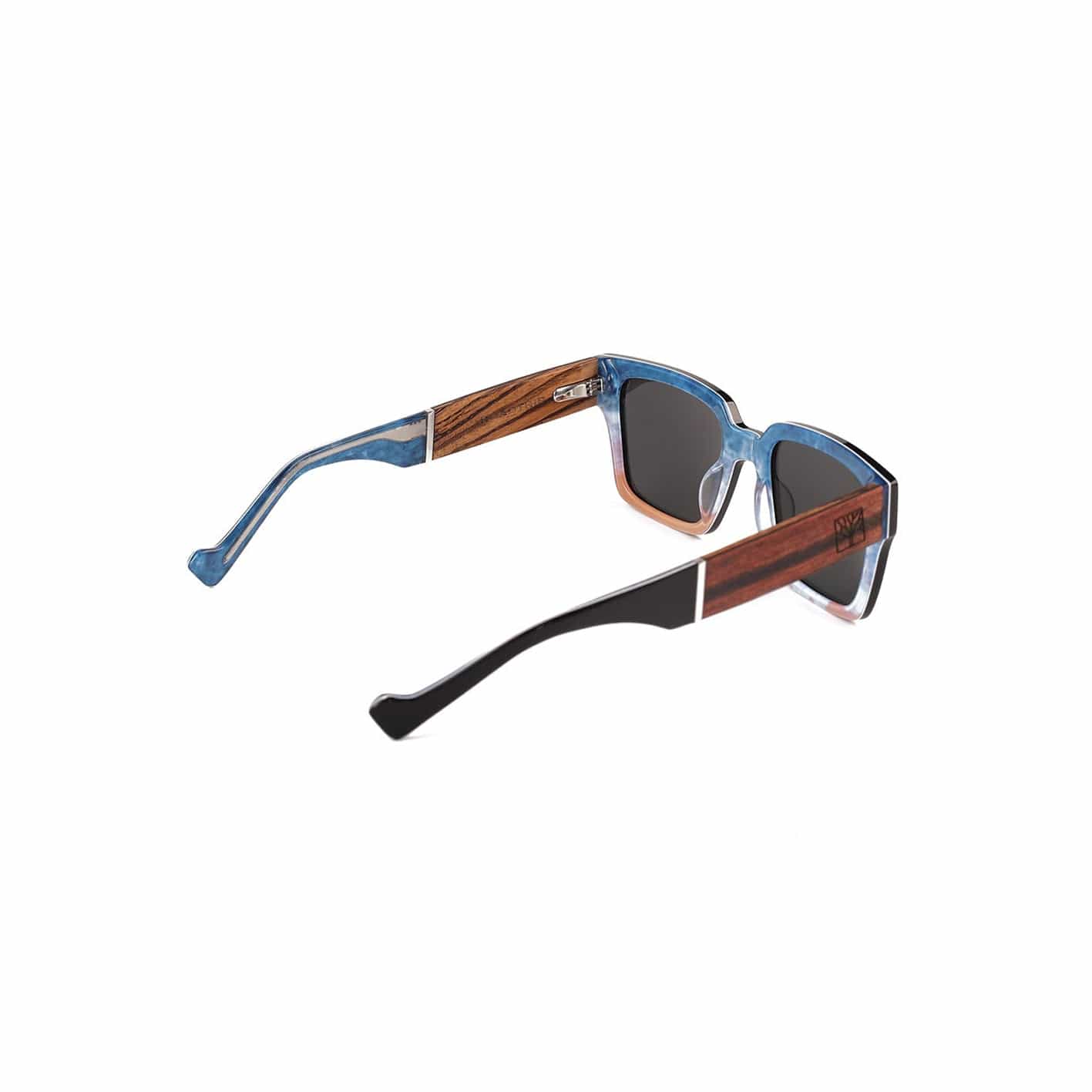 Roadtripmadewood Lunettes de soleil Lunette de soleil Expédition bleue en bois