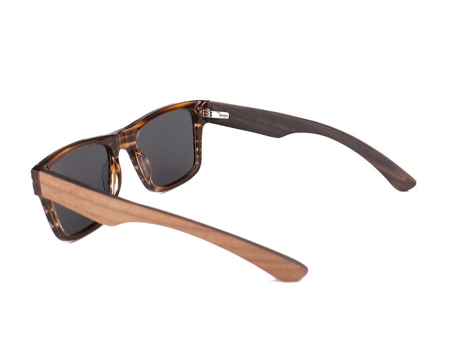 Roadtripmadewood Lunettes de soleil Lunette de soleil Roadtrip ambre en bois